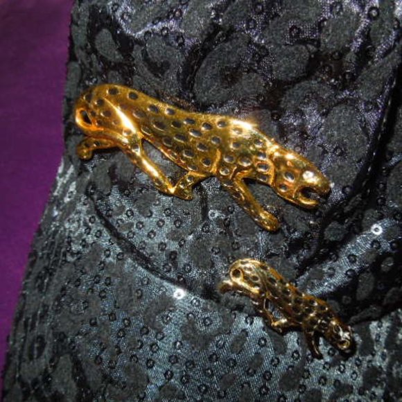 Vintage Bold Elegance Leopard Pin Set - Picture 2 of 6